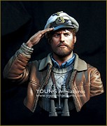 U-boat officer - young miniatures - commandant sous marin