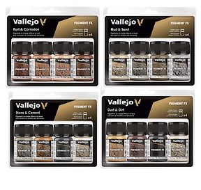 set pigments vallejo  cendres poussières sable 