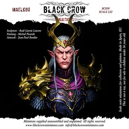 maelkor - elven heroes - black crow miniatures