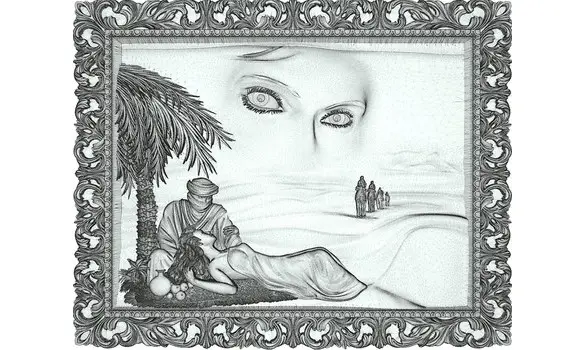 Mirage (+cadre)-1/2 rond