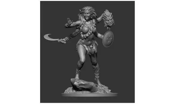 Indian Goddess Kali - 75 mm