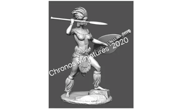Zulu woman warrior - 75 mm