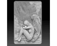 Ange avec décor - 1/2 rond