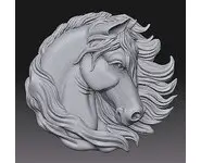 Tête de cheval - 1/2 rond