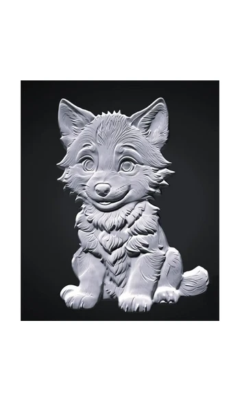 Bébé Loup - 1/2 rond