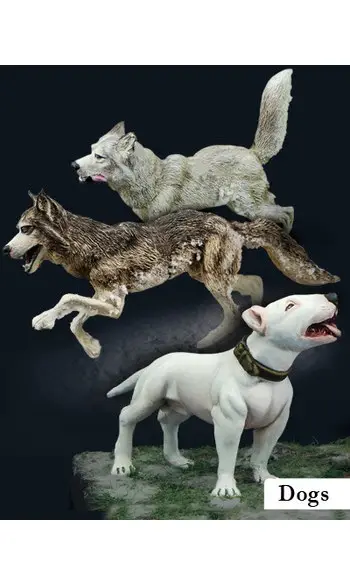 Set de 3 chiens - 75 mm