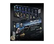 Sky and Ice Blue Paint Set - 8 flacons